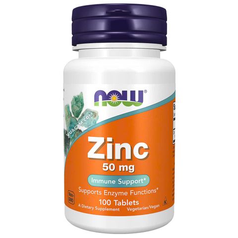 Viên Uống Kẽm NOW Zinc Gluconate 50mg - Tăng Đề Kháng, Hỗ Trợ Sức Khỏe, 100 Viên - Thực Phẩm Chức Năng Chất Lượng