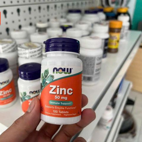 Viên Uống Kẽm NOW Zinc Gluconate 50mg - Tăng Đề Kháng, Hỗ Trợ Sức Khỏe, 100 Viên - Thực Phẩm Chức Năng Chất Lượng
