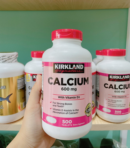 [modoria.] Viên uống chắc khỏe xương Kirkland Signature Calcium 600mg with Vitamin D3 500 viên Mỹ