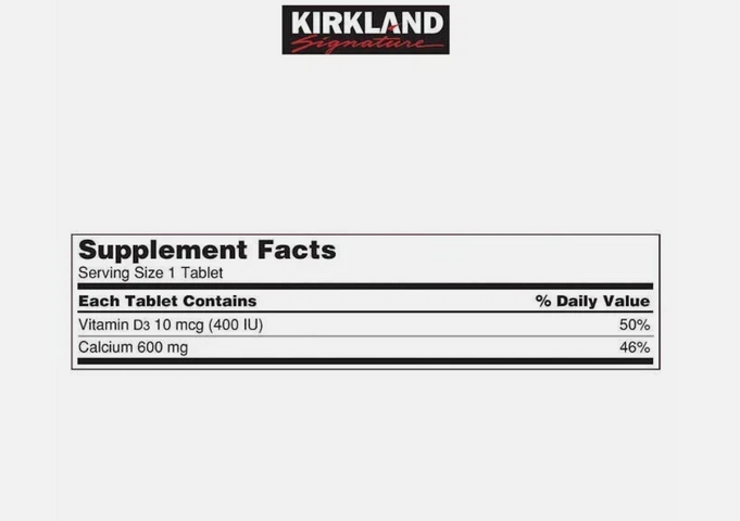 Viên uống chắc khỏe xương Kirkland Signature Calcium 600mg with Vitamin D3 500 viên Mỹ - MẸ SÓC
