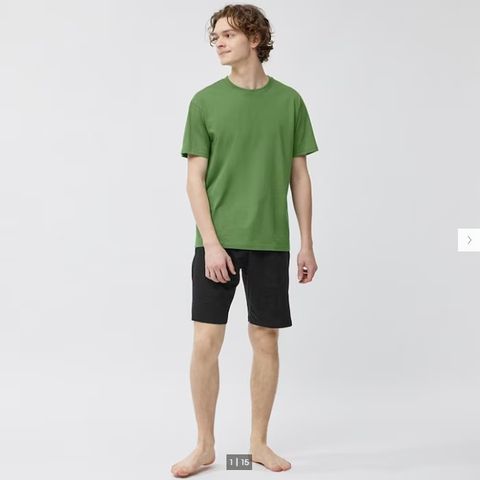 Bộ đồ Nam cotton quần đùi áo cộc GU 348882 633962