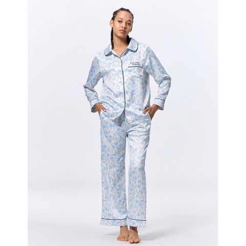 Bộ pijama quần dài áo dài chất lụa Gu Japan 633980