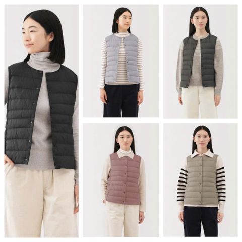 Áo Gile Lông Vũ Nữ cổ tròn  MUJI