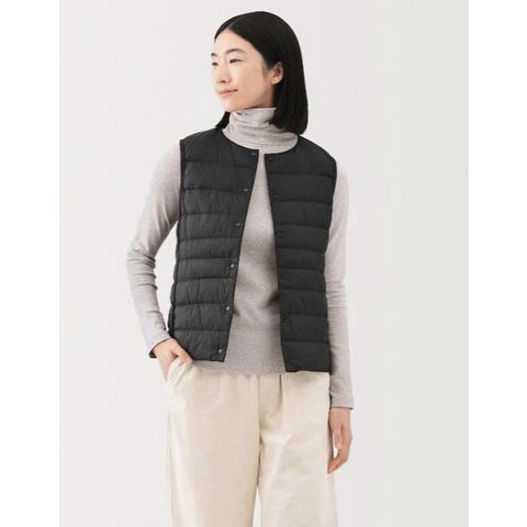 Áo Gile Lông Vũ Nữ cổ tròn  MUJI