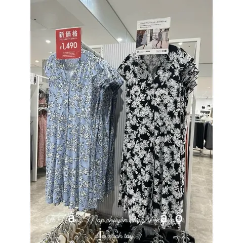 Váy hoa dáng dài Gu Japan 634014