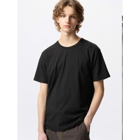 Áo thun cổ tròn AIRism Cotton của Nam Uni