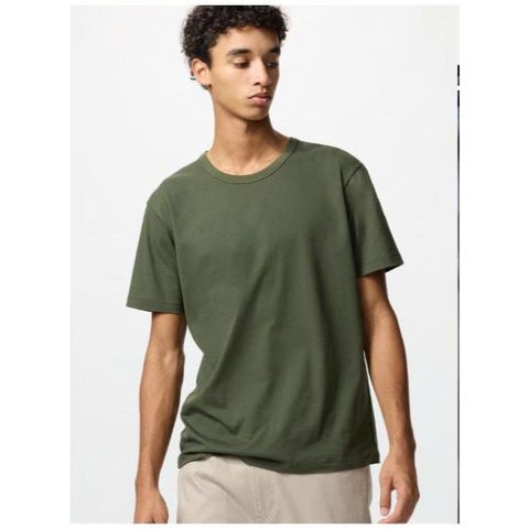 Áo thun cổ tròn AIRism Cotton của Nam Uni