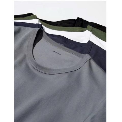 Áo thun cổ tròn AIRism Cotton của Nam Uni