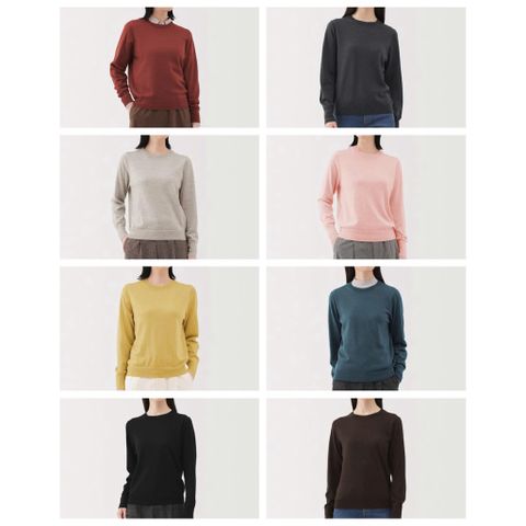 Áo len cổ tròn nữ Muji