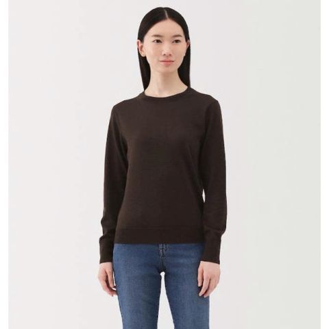 Áo len cổ tròn nữ Muji