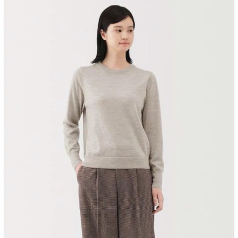 Áo len cổ tròn nữ Muji