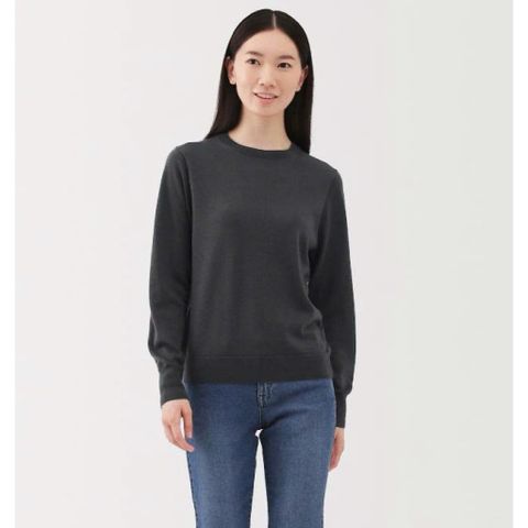 Áo len cổ tròn nữ Muji