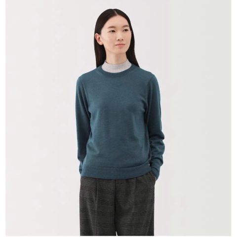 Áo len cổ tròn nữ Muji