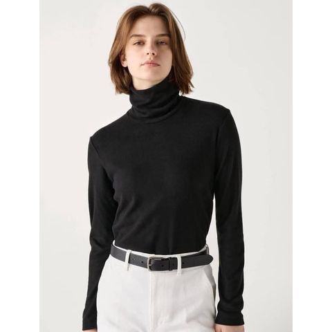 Áo cổ lọ lông cừu Heattech Uni Japan
