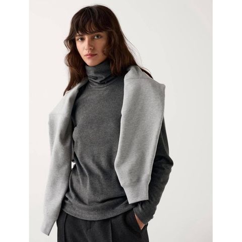 Áo cổ lọ lông cừu Heattech Uni Japan
