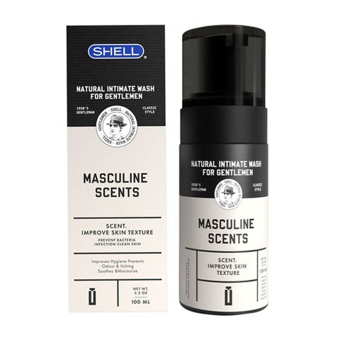 (Cao cấp) Dung dịch vệ sinh nam dạng bọt, hương thơm nam tính Shell Masculine Scents - 100ml Chính hãng