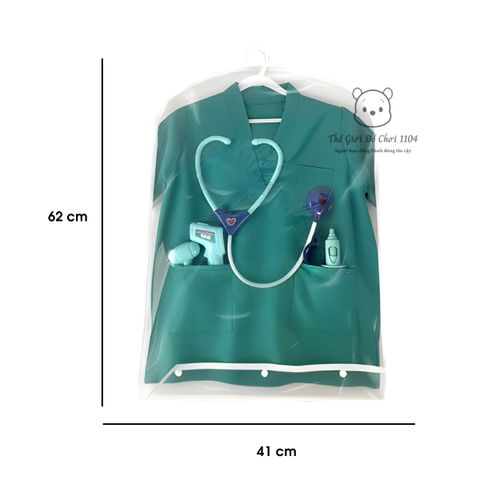 Bộ đồ chơi bác sĩ cho bé kèm áo bác sĩ và dụng cụ y tế đồ chơi nhập vai hướng nghiệp
