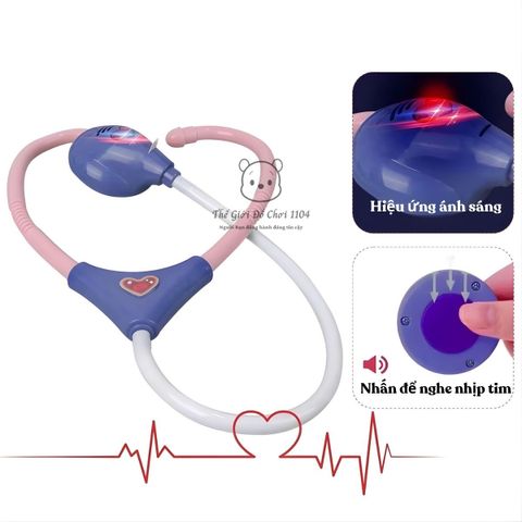 Bộ đồ chơi bác sĩ cho bé kèm áo bác sĩ và dụng cụ y tế đồ chơi nhập vai hướng nghiệp