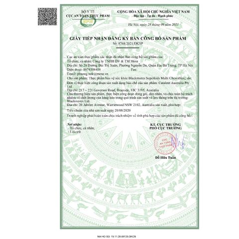 Viên Nhai Vitamin Tổng Hợp Cho Bé Blackmores Superkids Multi Chewables ÚC 60 Viên