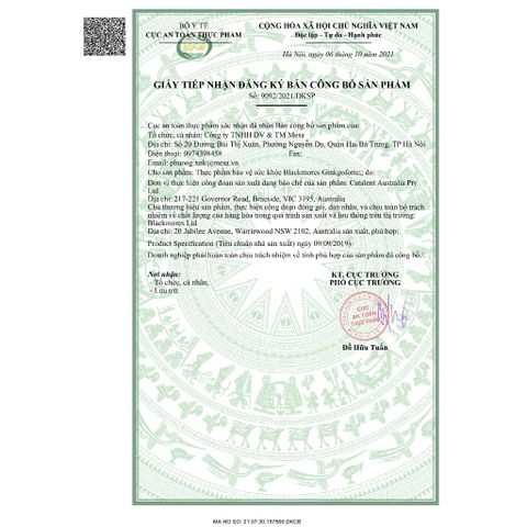 Viên Uống Bổ Não, Blackmores Ginkgoforte 40 Viên – Tăng Tuần Hoàn Não, Giảm Chóng Mặt