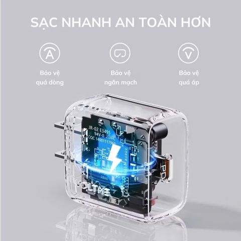 Bộ Cáp Sạc nhanh 20W Voltme GaN Hỗ Trợ Sạc Nhanh QC3.0 PD3.0