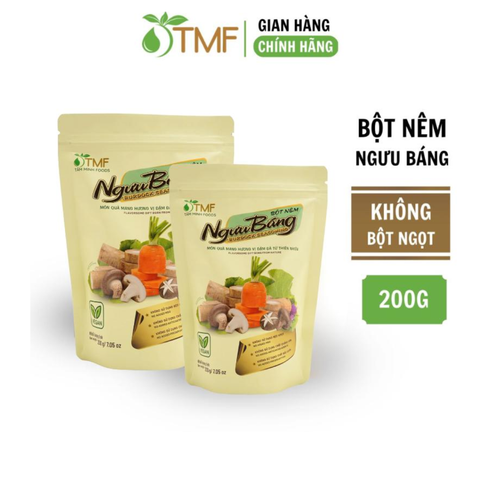 Combo 2 gói bột nêm ngưu báng 200gr TÂM MINH FOODS thuần chay không bột ngọt cho bé ăn dặm