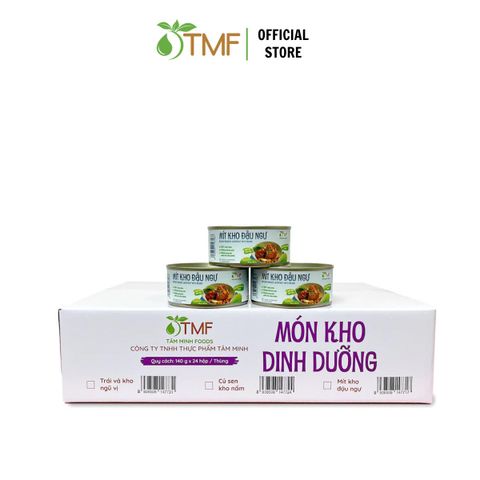 Thùng Mít Kho Đậu Ngự Dinh Dưỡng Tâm Minh Foods - Món Ăn Hấp Tiệt Trùng Từ Thiên Nhiên, Giàu Protein và Chất Xơ, Tiện Lợi Cho Mọi Gia Đình