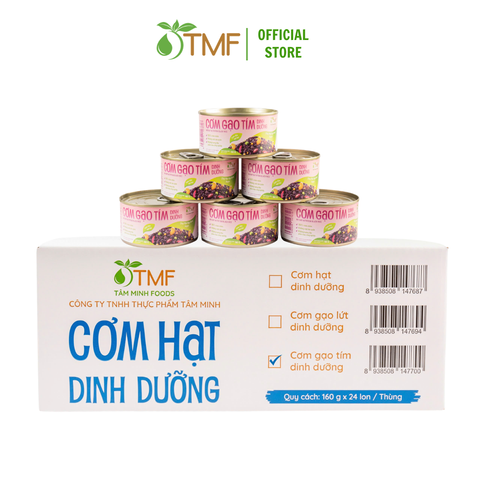Thùng Cơm gạo tím dinh dưỡng ăn liền TÂM MINH FOODS