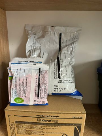 Thuốc diệt chuột Klerat gói nhỏ 50g (Không cần trộn mồi) hiệu quả ngay sau 1 lần đặt