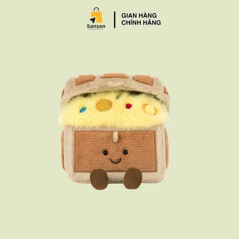 Gấu bông hình rương kho báu, cây cọ Jellycat Amuseables Treasure Chest, Pammie Palm Tree newtag- Mỹ