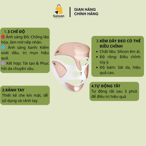 Mặt nạ ánh sáng LED Dr Dennis Gross DRx SpectraLite FaceWare Pro - Mỹ