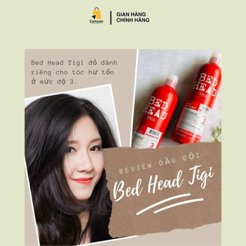 Dầu gội xả phục hồi cấp độ 3 Bed Head Tigi Đỏ/ Xanh/ Tím  - 750ml của Mỹ