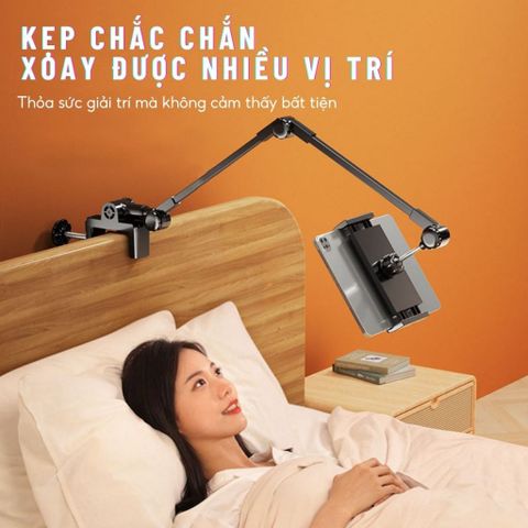 Giá đỡ điện thoại máy tính bảng dạng treo, hợp kim carbon chắc chắn, điều chỉnh xoay 360 độ