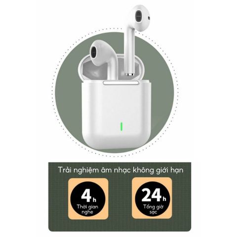 Tai nghe Bluetooth J18 TWS tích hợp đàm thoại, âm thanh HiFi, thao tác chạm