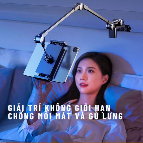 Giá đỡ điện thoại máy tính bảng dạng treo, hợp kim carbon chắc chắn, điều chỉnh xoay 360 độ