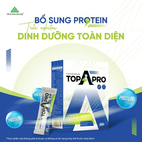 TopAPro - bổ sung protein thực vật, acid amin thiết yếu và khoáng chất - gói bột hòa tan 25g tiện lợi
