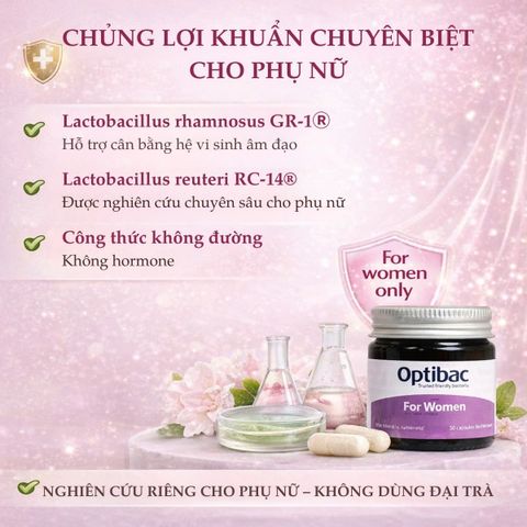 Viên Uống Men Vi Sinh Optibac For Women 30 Viên– Cân Bằng Vi Khuẩn Hỗ Trợ Vùng Kín