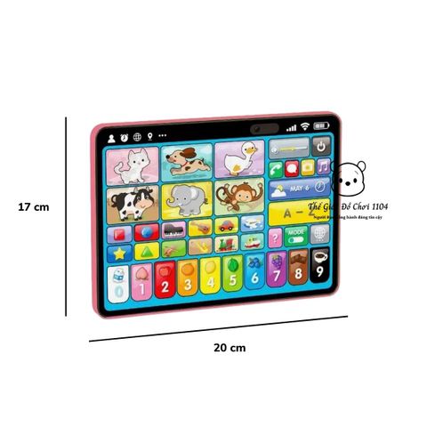Máy tính bảng đồ chơi cho bé 3 ngôn ngữ đồ chơi giáo dục sớm đa chức năng cho trẻ em thegioidochoi1104