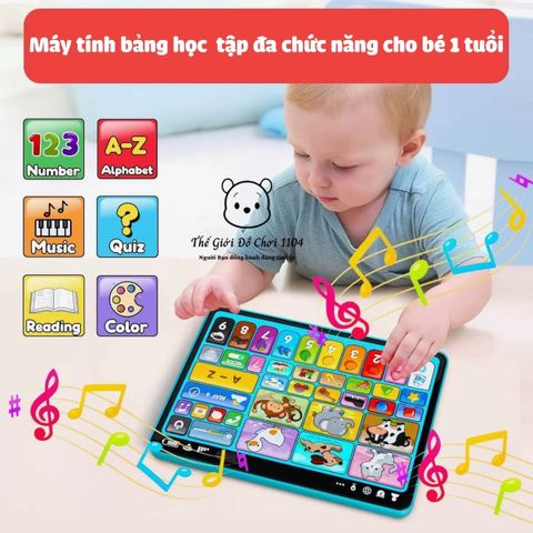 Máy tính bảng đồ chơi cho bé 3 ngôn ngữ đồ chơi giáo dục sớm đa chức năng cho trẻ em thegioidochoi1104