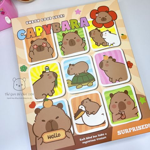 Hộp mù blindbox móc khóa Capybara, Kuromi, đồ chơi sưu tầm nhân vật dễ thương bất ngờ cho bé