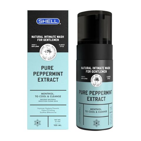 (Fullbox) Dung dịch vệ sinh nam Shell Pure Peppermint Extract - 100ml Chính hãng