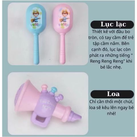 Đồ Chơi Lục Lạc và Xúc Xắc 5-7 Món Hình Nhân Vật Vui Nhộn - Phát Triển Thính Giác và Kỹ Năng Vận Động Cho Bé 0-2 Tuổi