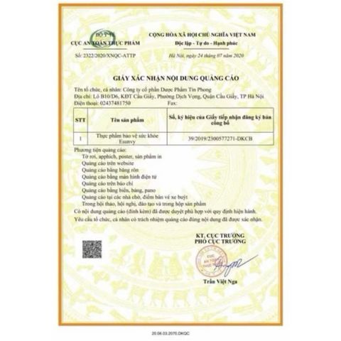 Viên Uống Ngừa Mụn ESUNVY, thảoo dượcc mát gan hộp 30 viên nang