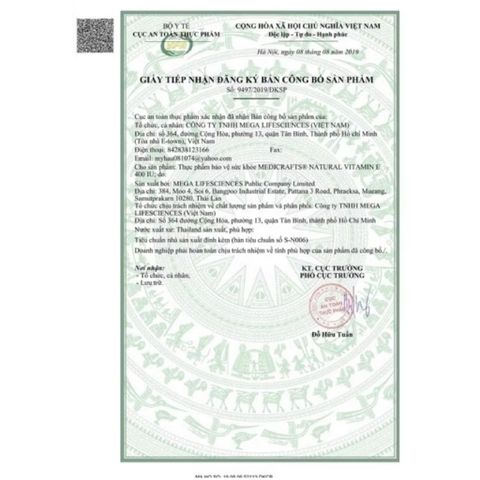 Viên uống ENAT 400 IU MEGA We Care- Bổ sung vitamin E, ngừa lão hoá , Hộp 3 vỉ *10 viên