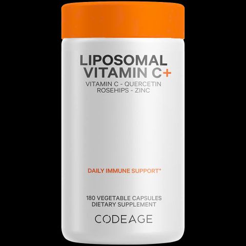 Viên Uống Bổ Sung Vitamin C Liposomal 500mg - Tăng Cường Miễn Dịch, Chống Oxy Hóa, 180 Viên - Thực Phẩm Chức Năng Codeage
