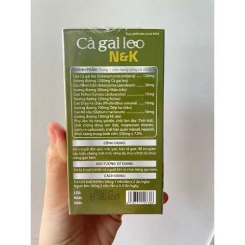 Viên bổ gan Cà Gai Leo , Xạ đen, cà gai leo, diệp hạ châu, linh chi, giải độc gan hiệu quả từ thảo dư