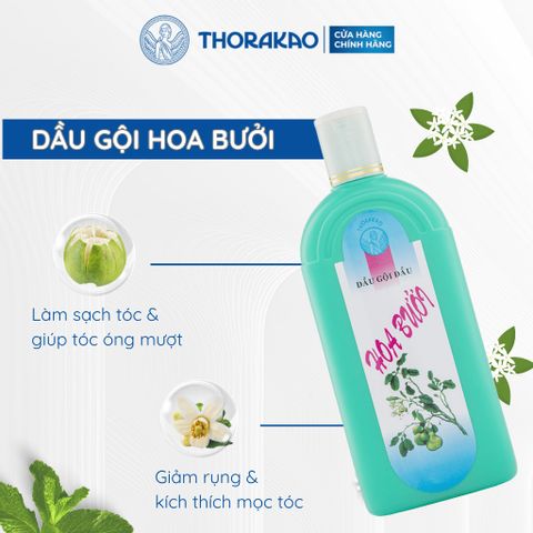Dầu Gội Hoa Bưởi Thorakao Giảm Rụng Giúp Tóc Bóng Mượt 500ML/400ML