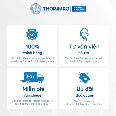 Dầu Gội Hoa Bưởi Thorakao Giảm Rụng Giúp Tóc Bóng Mượt 500ML/400ML