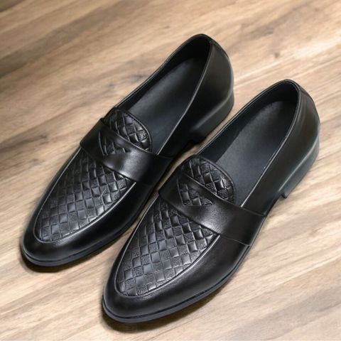 Giày lười công sở DAVINCIA da mềm kiểu dáng sang trọng, giày nam da PU đế đúc nguyên khối mềm có khâu G24