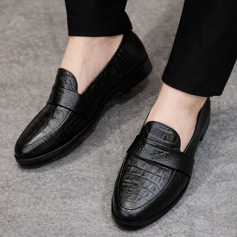 Giày lười nam DAVINCIA dập vân cá sấu sang trọng, giày tây da mềm chống nhăn đế cao su đúc chống trơn trượt G21